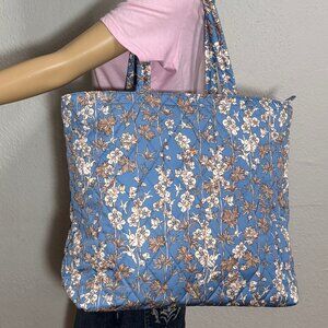 Vera Bradley Original Tote Larkspur Delphinium NWT Performance Twill